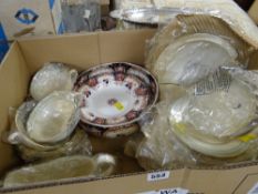 BOX OF ROYAL DOULTON 'BERKSHIRE' PATTERNED DINNERWARE ETC