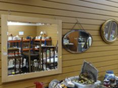 THREE VARIOUS WALL MIRRORS