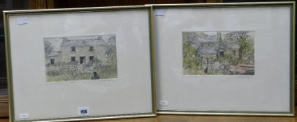 SUE LEWINGTON a pair of limited edition (55 & 56/100) coloured etchings - entitled 'The Front of the