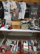 LARGE COLLECTION OF THE BEATLES MERCHANDISE including framed posters, t-shirts, books, collection of