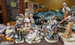 COLLECTION OF VARIOUS CONTINENTAL FIGURES & FIGURE GROUPS