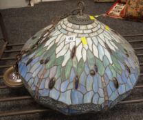 LARGE TIFFANY-STYLE CEILING LIGHT