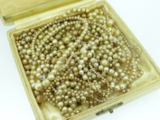 COLLECTION OF PEARLS, in strands and loose, in Ciro of Bond Street case and with Ciro certificate