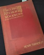 ANTIQUARIAN BOOK 'English Interior Woodwork of 16th, 17th, 18th Centuries' by Tanner, dated 1892