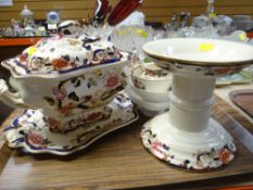 MASON'S IRONSTONE 'MANDALAY' PATTERN TUREEN & STAND, small jug ETC