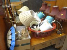 PARCEL OF VARIOUS LIGHTING including table lamps, ceiling lamps ETC