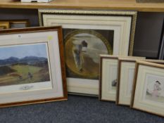 VARIOUS FRAMED PICTURES including limited edition dolphin print, antique type print entitled 'The