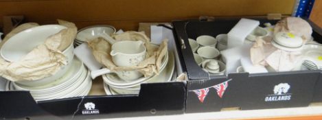 TWO BOXES OF ROYAL DOULTON LAMBETHWARE 'UPLANDS' DINNER & TEAWARE