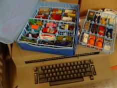 VINTAGE COLLECTOR'S CASE OF MATCHBOX DIECAST VEHICLES together with a vintage IBM electric