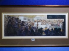 GELDART limited edition (6/750) print - Chelford Market, signed in pencil, 26 x 69cms