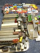 A LARGE PARCEL OF MODEL RAILWAY AND DIECAST VEHICLES