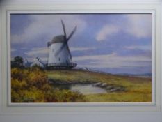 WARREN WILLIAMS ARCA, 1863-1941, watercolour, mounted but unframed - windmill scene, location