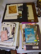 A COLLECTION OF PHOTOGRAPHS, prints and ephemera relating to Conwy and its history with a collection