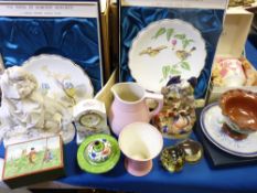 WORCESTER BOXED DISPLAY PLATES and a quantity of other mixed decorative porcelain ETC