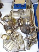 A GOOD PARCEL OF ELECTROPLATE including lidded food servers