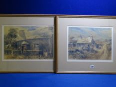 KEITH ANDREW pair of coloured limited edition 20/600 prints - 'Skerriers Cottage' and 'By the Door',