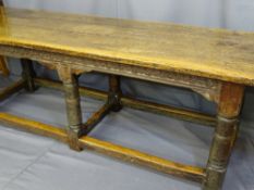 LATE 17TH/ EARLY 18TH CENTURY REFECTORY TABLE (from a well known Clwydian Family) having a finely