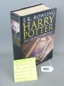 J K ROWLING 'Harry Potter and the Half Blood Prince', 1st edition, with rare misprint to page
