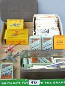 TWO BOXED DINKY TOYS numbered 716 helicopter and 736 a hawker hunter fighter with a collection of