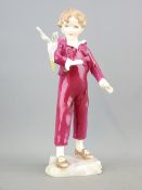 A ROYAL WORCESTER FIGURINE titled 'The Parakeet', No 3087, modelled by F G Doughty (loss to one wing