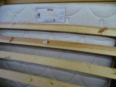 A MODERN PINE BED FRAME with 4ft Myers Chepstow mattress