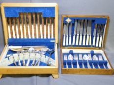 TWO PART CUTLERY SETS both cased