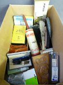 SIX VINTAGE PENS BY MABIE TODD, PARKER, OSMORIOD & OTHERS, a 'Nenette' dust absorbing polisher and