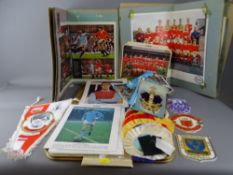 TWO FOOTBALL AND SPORT RELATED SCRAP ALBUMS, mainly Manchester United, large format Typhoo Tea