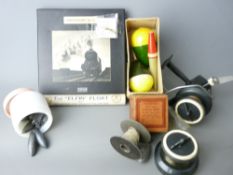 A SELECTION OF VINTAGE FISHING GEAR and a boxed Mini Trains display model of 'The Flying Scotsman'