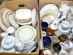 W H GRINDLEY 'IVORY' PART DINNER SERVICE, other mixed china to include Wedgwood, Shelley and Denby