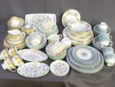 MINTON HADDON HALL, WEDGWOOD FLORENTINE TURQUOISE, Lichfield and India bone china tea and