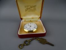 A GOOD VINTAGE OPEN FACED POCKET WATCH stamped '0.750', manual wind with white enamel dial set