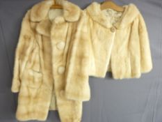 A HALF LENGTH LADY'S VINTAGE FUR COAT and a similar jacket