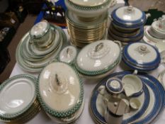 A LARGE PARCEL OF VINTAGE STAFFORDSHIRE DINNERWARE in two patterns