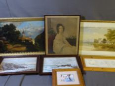 A QUANTITY OF PAINTINGS, PRINTS AND WATERCOLOURS