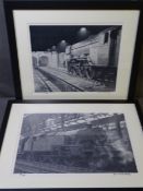 IFOR PRITCHARD limited edition (79/750) print - tank engine 42458 awaiting departure from a