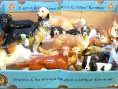 QUANTITY OF PORCELAIN DOG FIGURINES including Sylvac, Melba ware, Royal Doulton, Coopercraft