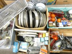 VINTAGE CAR PARTS, a large collection to include 'Hillman Hunter/Singer Vogue' including metal hub