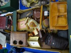 A PARCEL OF MIXED COLLECTABLES including cameras, medical equipment ETC