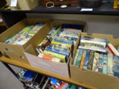 THREE BOXES OF VINTAGE FICTIONAL HARDBACK BOOKS