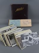 A MID 20TH CENTURY AUTOGRAPH BOOK, an Edwardian album with written and drawn content along with a