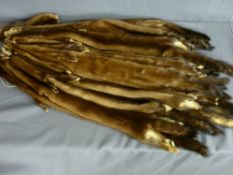 APPROXIMATELY TWENTY FIVE MINK PELTS/STOLES (all look treated and prepared)