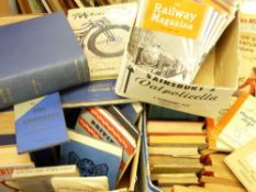 TWO BOXES OF VINTAGE BOOKS including '1950s Motorcycle Volume' and 'Aircraft of the Fighting Powers'