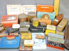 QUANTITY OF VINTAGE METAL TINS including Thorntons, Hunters, Huntley and Palmers, Freemans