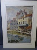 ATTRIBUTED TO WARREN WILLIAMS ARCA, 1863-1941, watercolour, mounted but unframed - Continental canal