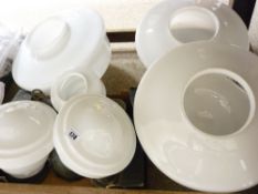 A PARCEL OF MILK GLASS LAMPSHADES