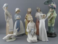 A COLLECTION OF LLADRO & NAO FIGURINES