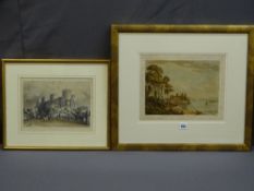 SANDBY - 'EARLY PRINT OF CONWY IN THE COUNTY OF CAERNARFON' showing the castle from the Southern