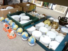 A LARGE PARCEL OF CHAPEL RELATED & OTHER PORCELAIN in several boxes and a quantity of moneyboxes