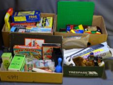 VINTAGE BOARD GAMES AND TOYS to include Monopoly, Subbuteo, Lego and similar